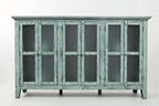 Rustic Shores 70in Accent Cabinet 1615-70 in Surfside Blue