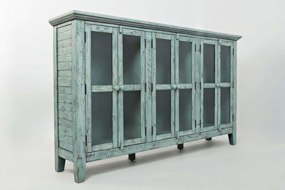 Rustic Shores 70in Accent Cabinet 1615-70 in Surfside Blue