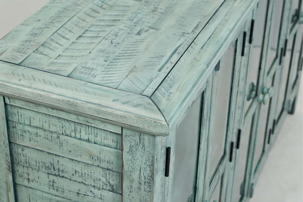 Rustic Shores 70in Accent Cabinet 1615-70 in Surfside Blue