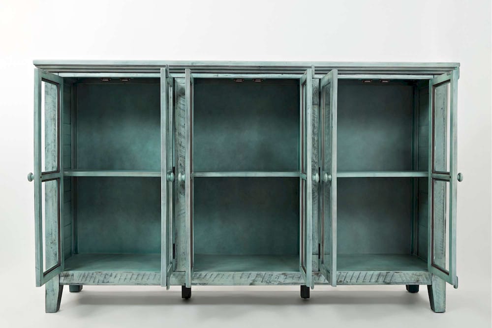 Rustic Shores 70in Accent Cabinet 1615-70 in Surfside Blue
