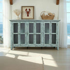 Rustic Shores 70in Accent Cabinet 1615-70 in Surfside Blue