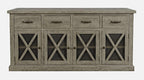 Telluride 70in Sideboard Buffet Server 2231-70 in Driftwood Grey