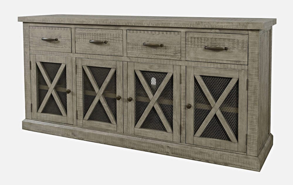 Telluride 70in Sideboard Buffet Server 2231-70 in Driftwood Grey