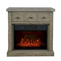 Telluride 32in Electric Fireplace TV Stand Console 2230-FP32 in Driftwood Grey