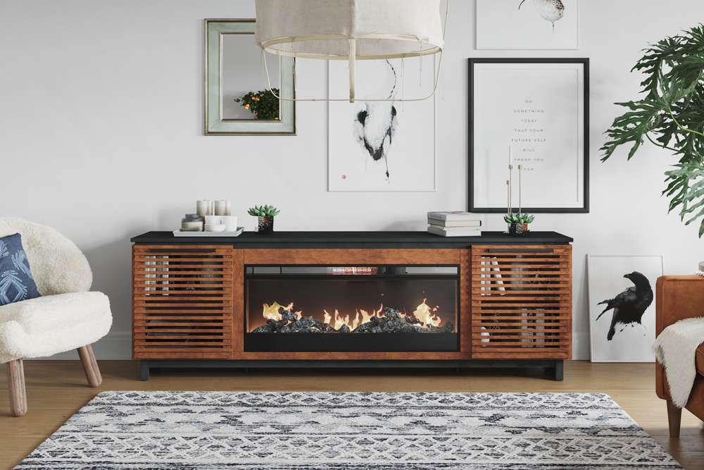 Graceland Fireplace TV Stand GC5410.BNB in Bourbon Brown