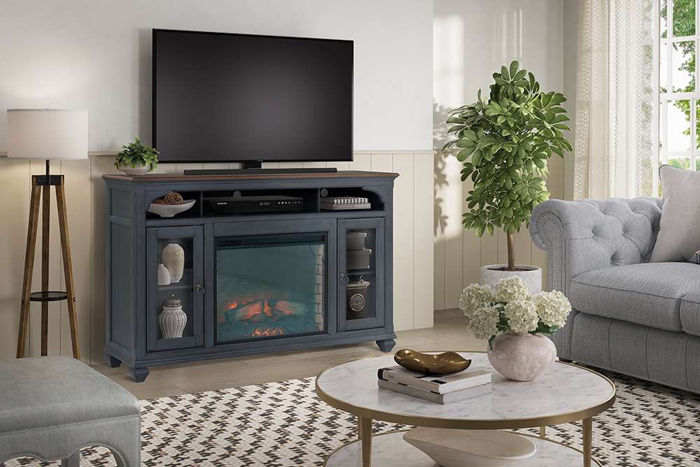 Americana 66in Fireplace TV Stand ZAMR-1966 in Denim