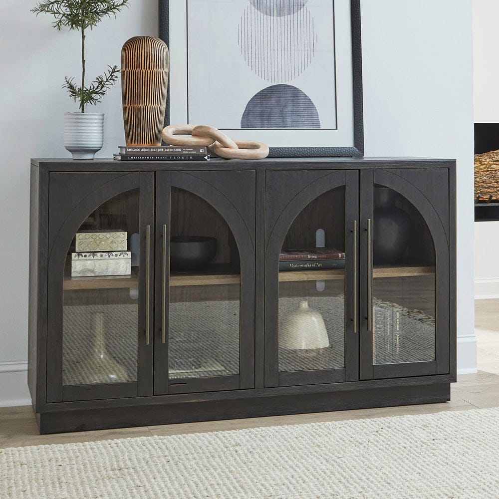 Archway 4 Door Accent Cabinet 2254-AC1000 in Black