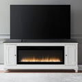417 80in Fireplace Console FIRE-BOX-417-80FTS in Brown