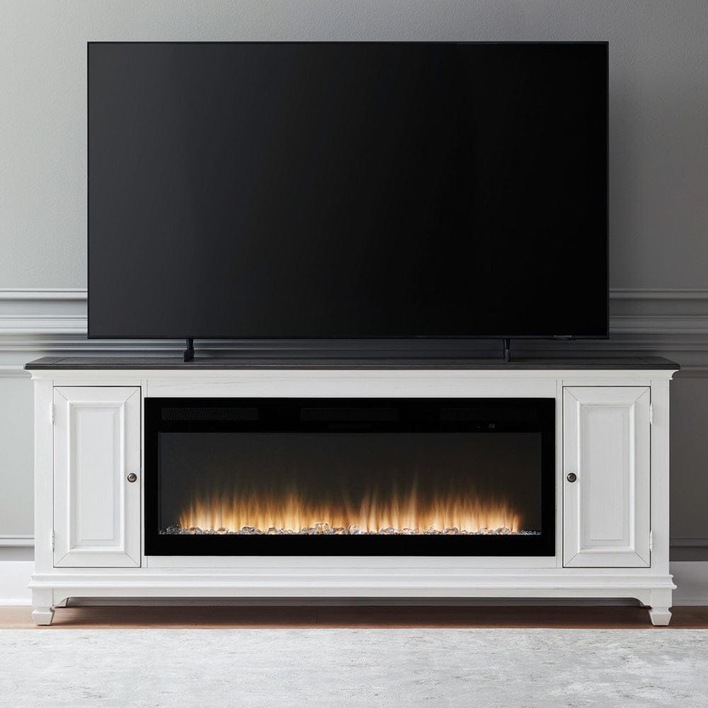 417 80in Fireplace Console FIRE-BOX-417-80FTS in Brown