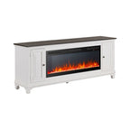 417 80in Fireplace Console FIRE-BOX-417-80FTS in Brown