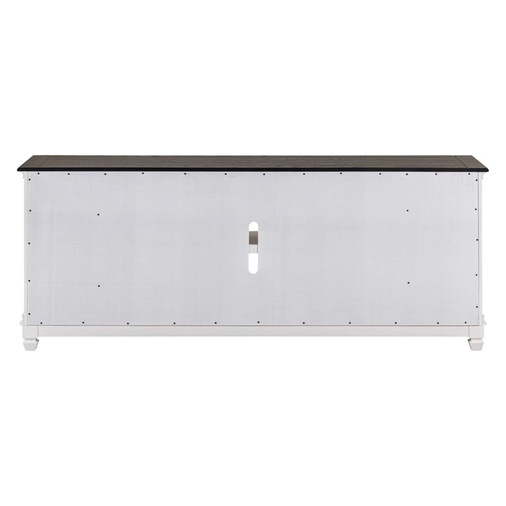 417 80in Fireplace Console FIRE-BOX-417-80FTS in Brown
