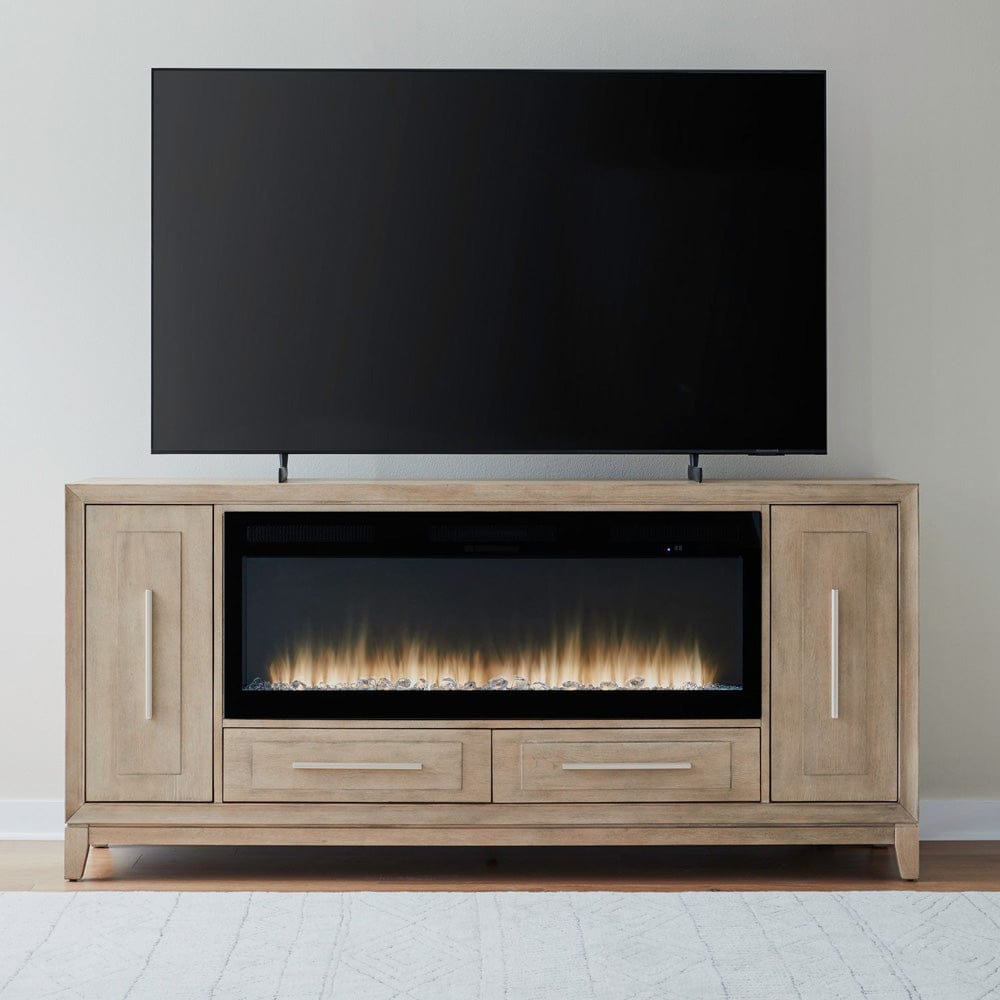 789 80in Fireplace Console FIRE-BOX-789-80FTS in Brown