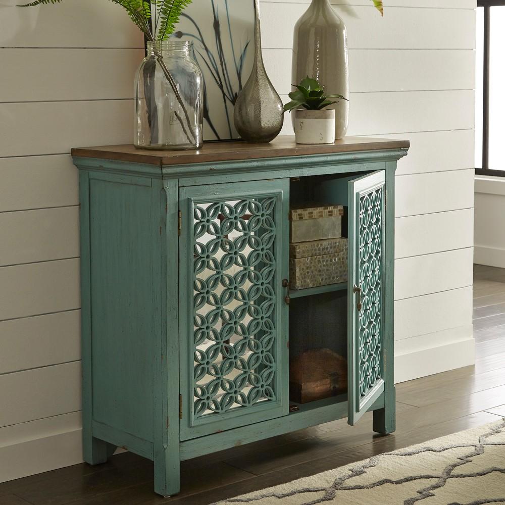 Kensington 2 Door Accent Cabinet 2011-AC3836 in Turquoise