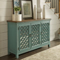 Kensington 3 Door Accent Cabinet 2011-AC5636 in Turquoise
