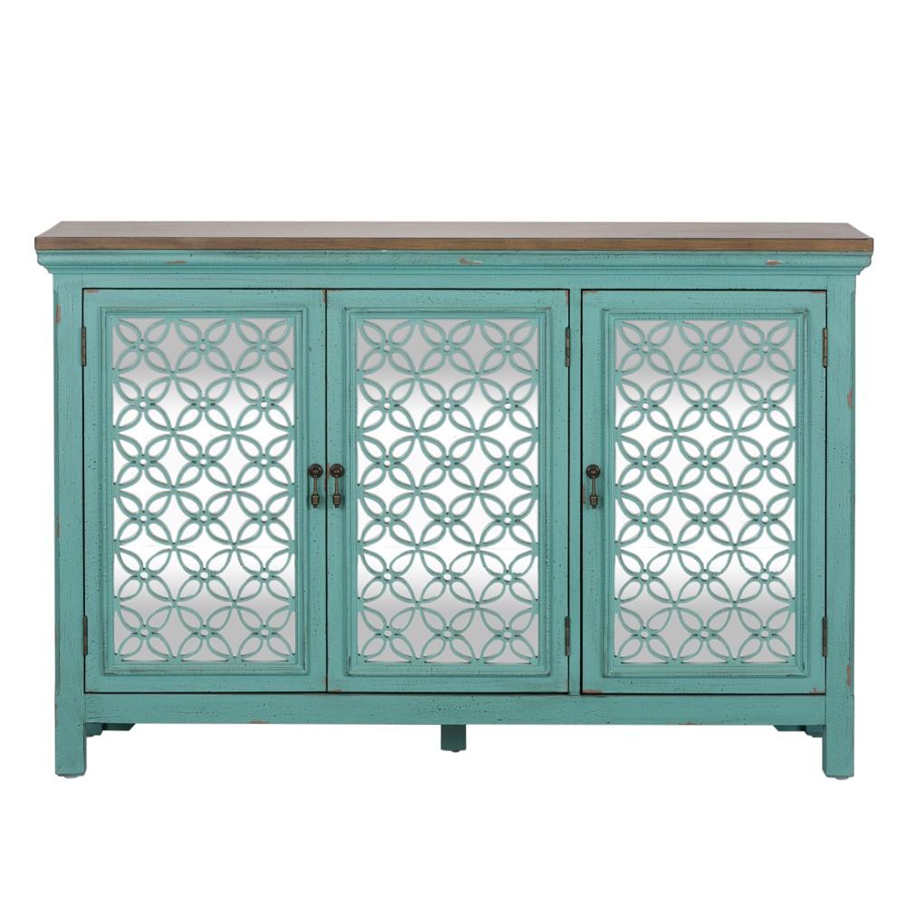 Kensington 3 Door Accent Cabinet 2011-AC5636 in Turquoise