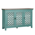 Kensington 3 Door Accent Cabinet 2011-AC5636 in Turquoise