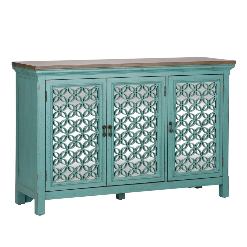 Kensington 3 Door Accent Cabinet 2011-AC5636 in Turquoise