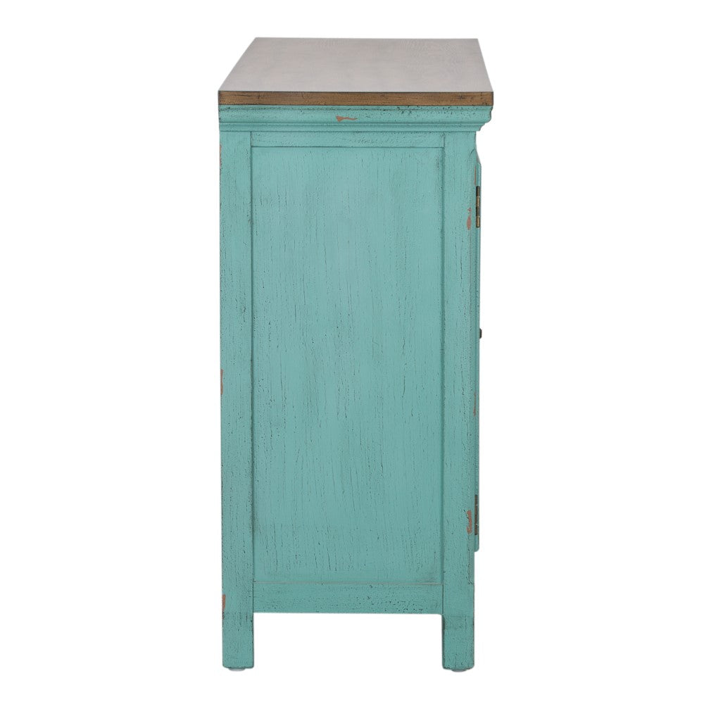 Kensington 3 Door Accent Cabinet 2011-AC5636 in Turquoise