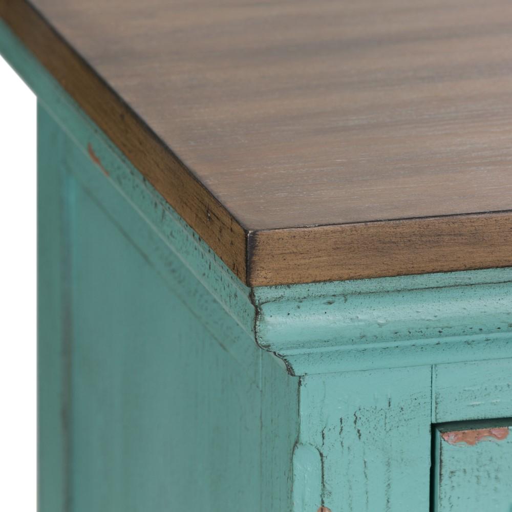 Kensington 3 Door Accent Cabinet 2011-AC5636 in Turquoise