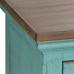 Kensington 3 Door Accent Cabinet 2011-AC5636 in Turquoise