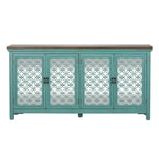 Kensington 4 Door Accent Cabinet 2011-AC7236 in Turquoise
