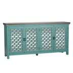 Kensington 4 Door Accent Cabinet 2011-AC7236 in Turquoise