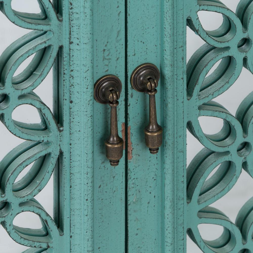 Kensington 4 Door Accent Cabinet 2011-AC7236 in Turquoise