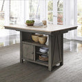 Lindsey Farm Kitchen Island 62-CD-GTS in Gray and Sandstone