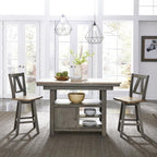 Lindsey Farm Kitchen Island 62-CD-GTS in Gray and Sandstone