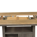 Lindsey Farm Kitchen Island 62-CD-GTS in Gray and Sandstone