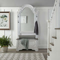 Magnolia Manor 2 Piece Hall Tree Set 244-OT-2PCS in Antique White