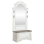 Magnolia Manor 2 Piece Hall Tree Set 244-OT-2PCS in Antique White