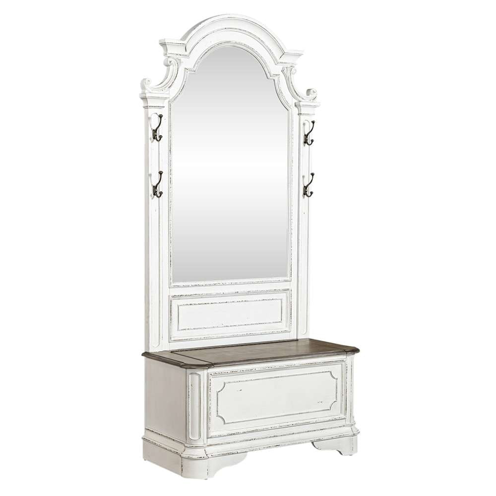 Magnolia Manor 2 Piece Hall Tree Set 244-OT-2PCS in Antique White
