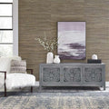 Marisol 65-Inch 3 Door Accent TV Stand 2077-AC6526 in Weathered Honey / Soft Wash Gray