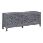 Marisol 65-Inch 3 Door Accent TV Stand 2077-AC6526 in Weathered Honey / Soft Wash Gray