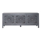 Marisol 65-Inch 3 Door Accent TV Stand 2077-AC6526 in Weathered Honey / Soft Wash Gray
