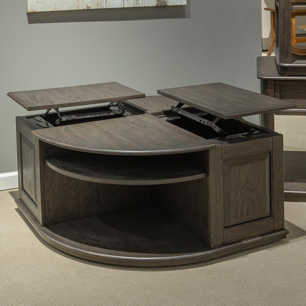 Liberty Furniture Wallace Cocktail Table 424C-OT1010 in Aged Oak