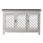Westridge 3 Door Accent Cabinet 2012W-AC5636 in Wire Brushed Gray and White
