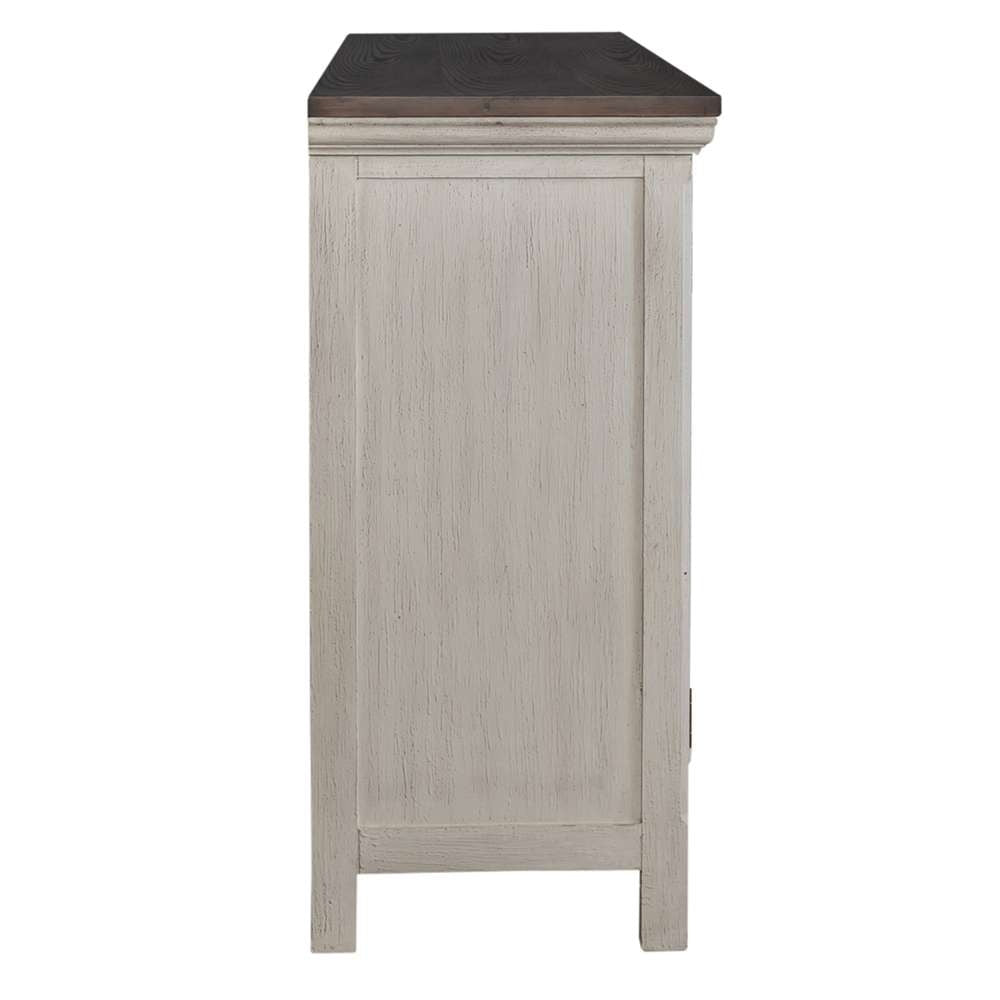 Westridge 3 Door Accent Cabinet 2012W-AC5636 in Wire Brushed Gray and White