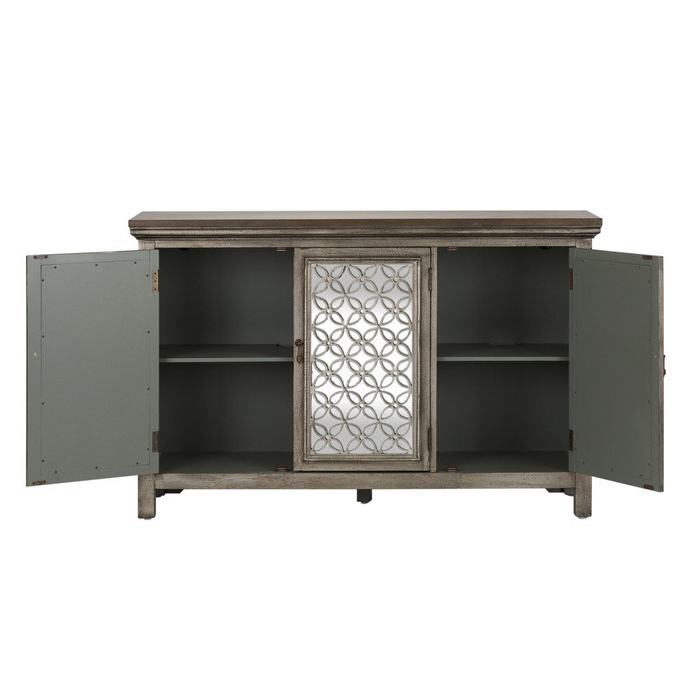 Westridge 3 Door Accent Cabinet 2012-AC5636 in White Dusty Wax
