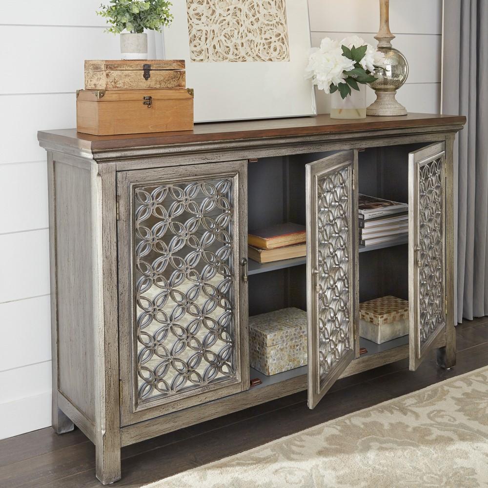 Westridge 3 Door Accent Cabinet 2012-AC5636 in White Dusty Wax