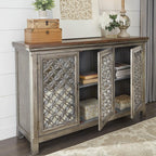 Westridge 3 Door Accent Cabinet 2012-AC5636 in White Dusty Wax
