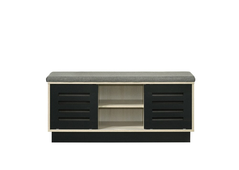 Brett 38.5in Shoe Cabinet with Sliding Doors 97020 in Oak