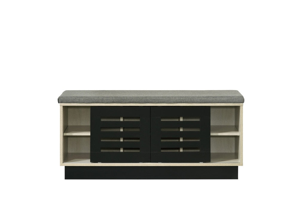 Brett 38.5in Shoe Cabinet with Sliding Doors 97020 in Oak