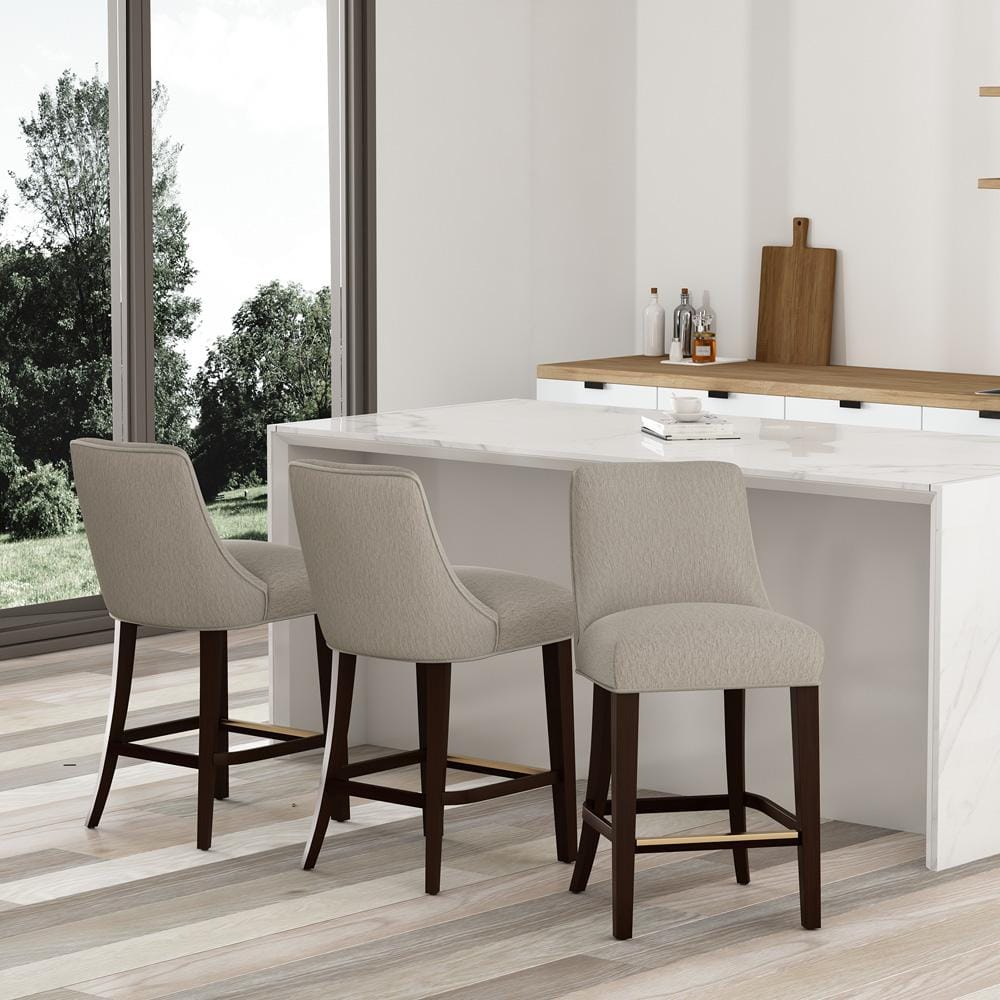 Beever Counter Stool Taupe Set of 3 3-CS024-TP