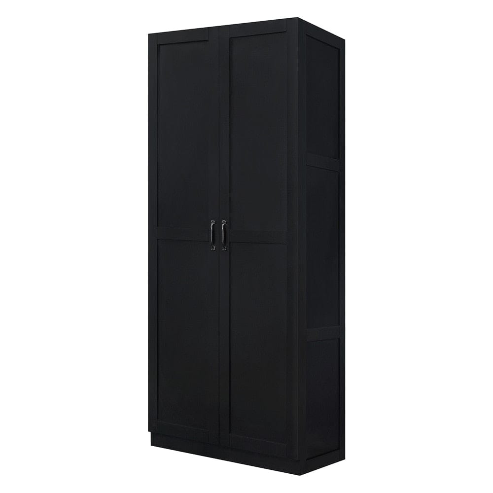 Cornelia Storage Closet 1.0 Set of 2 2-2BC-BK in Black