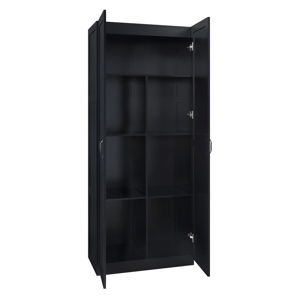 Cornelia Storage Closet 1.0 Set of 2 2-2BC-BK in Black