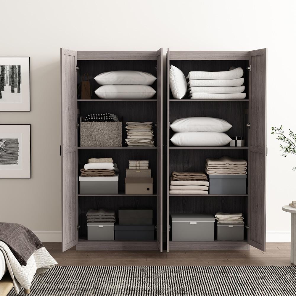 Cornelia 2 Piece Storage Closet 2.0 2-3BC-GY in Grey