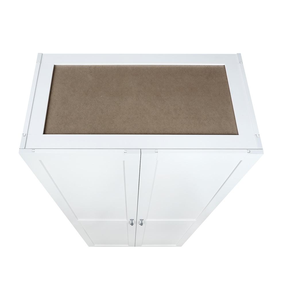Cornelia 2 Piece Storage Closet 2-3BC-WH in White