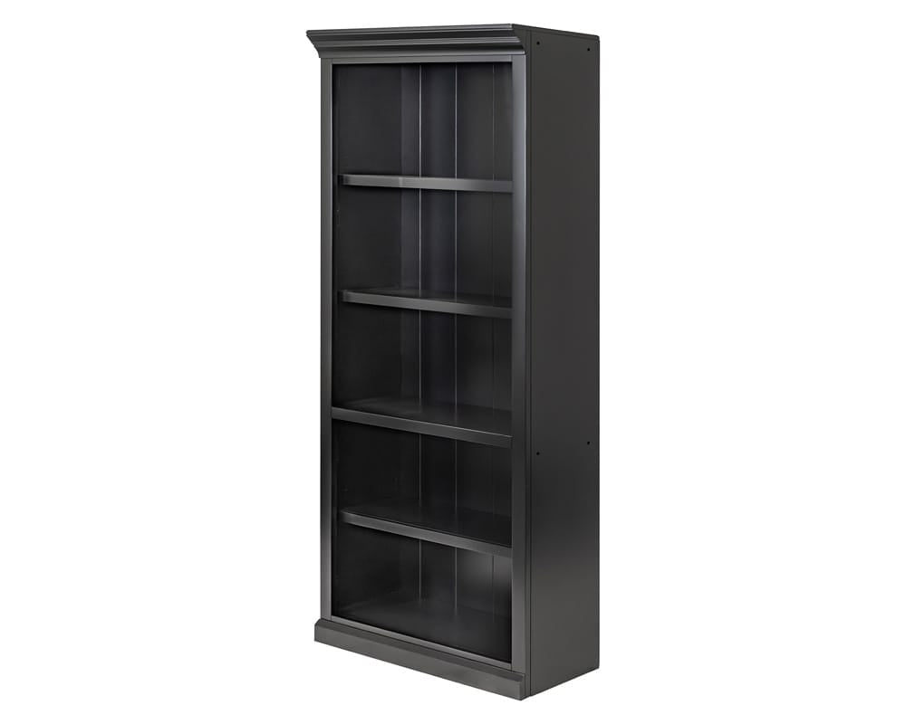 Abby Modern Wood Open Bookcase in Black IMAY3278B